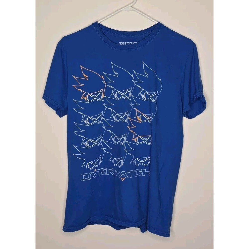 Blizzard Entertainment Overwatch‎ Shirt Mens Short Sleeve Crew Neck Blue Medium